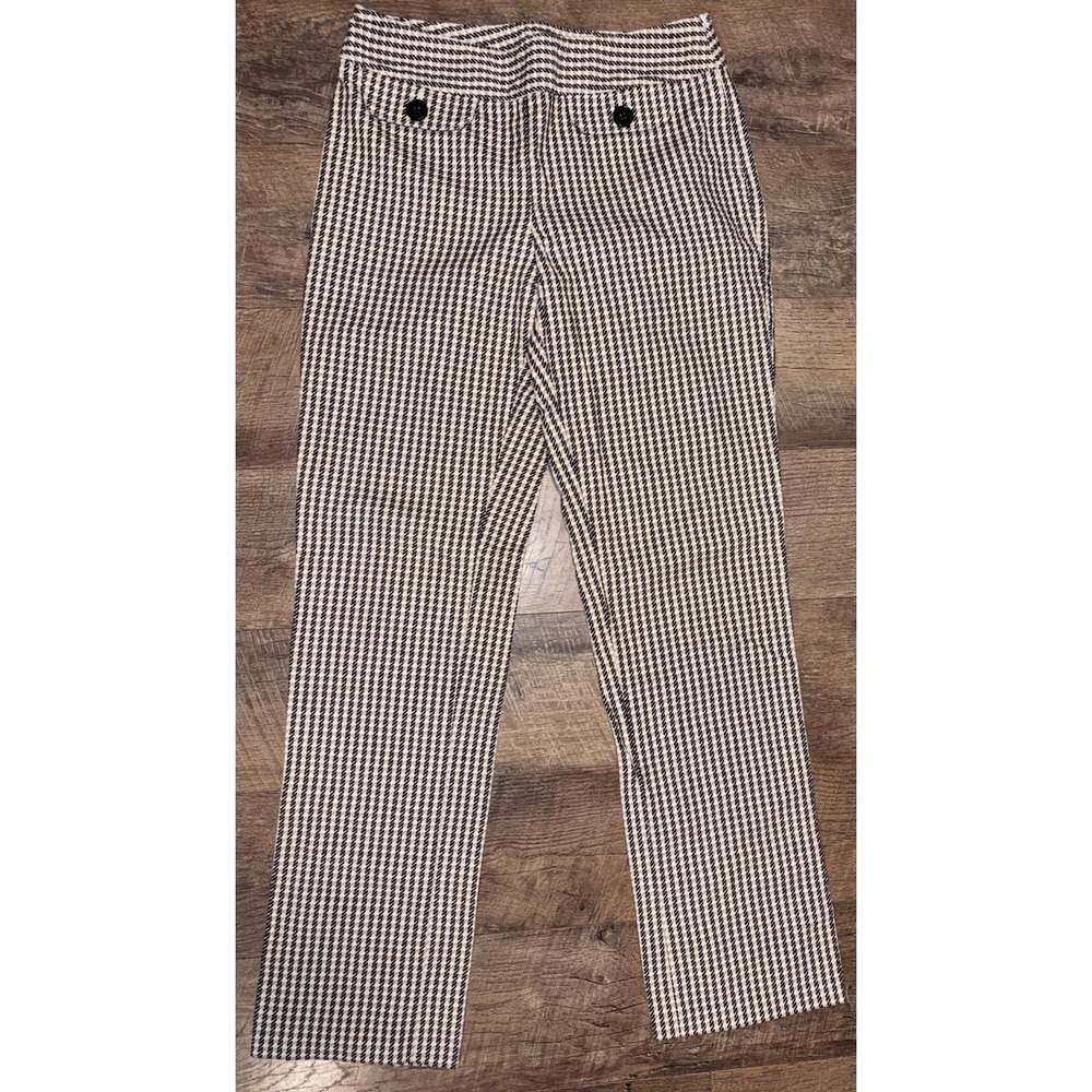 Loft Ann Taylor Size 4 100% Cotton Checkered Dress Pants